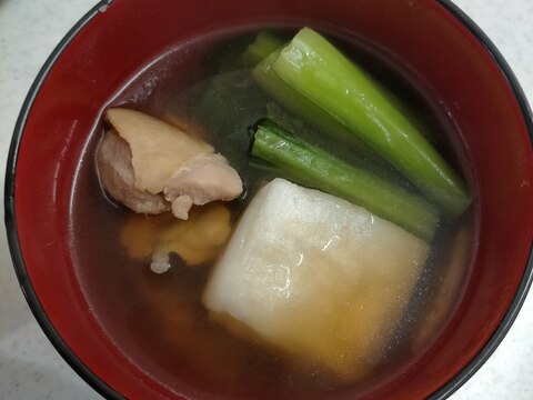 小松菜と鶏肉のお雑煮
